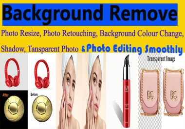 I will do Background Remove,  Photo Resize.