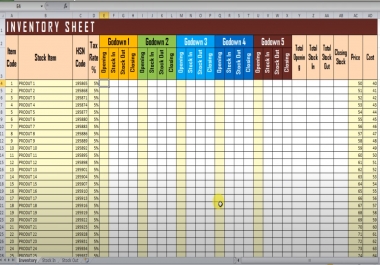 I will do stock inventory system in excel