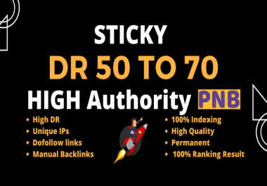 200 make DR 50 to 70 high quality dofollow backlinks for seo