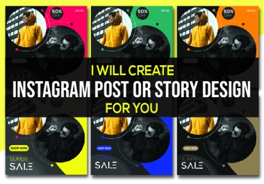 I will create attractive instagram post design for you
