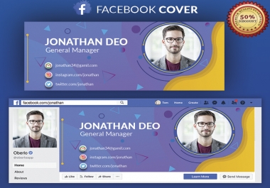 Professional Facebook Cover Design With 2 Concept.