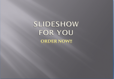 I will create professional slideshow for you
