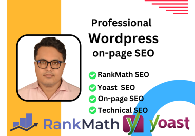 I will do WordPress On page and Technical SEO with Rank math or Yoast SEO