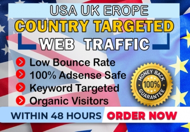 send 1000 daily usa, uk, Europe keyword target, web traffic for 2 months