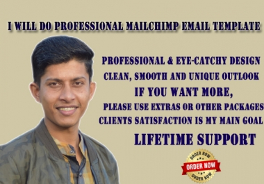 I will do professional mailchimp email template newsletter.