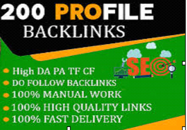 I will provide 200 High Quality Do Follow Seo Profile Backlink