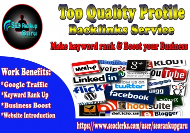 Top 150 Unique High DA Profile Backlinks Service For Website Rank Boosting