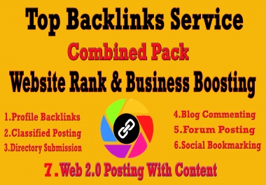 I Will Do Top Combined Backlinks Service for Package-1