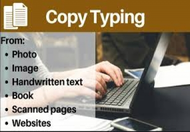 I will type your Documents in simple word file.