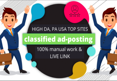 High Traffic 80 classified add post on USA Canada UK site's