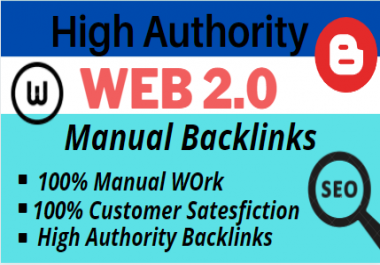 Build 20 High DA PA Contextual web 2 0 backlinks of High PR mostly dofollow