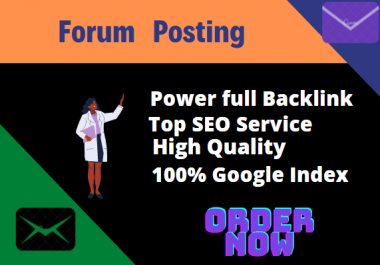 I will Do 30+ High Quality Forum Posting Backlinks