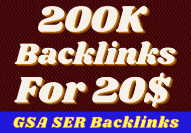 I will give 200k high quality gsa ser backlinks for multi tiered link building