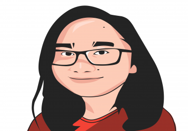 I will make your face into a cartoon vector