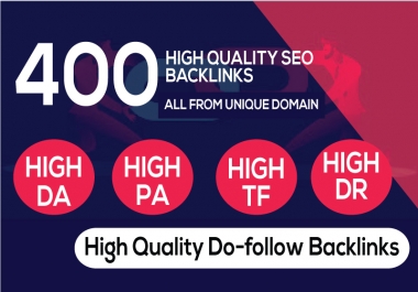 400+PBN Backlink in your website hompage with HIGH DA/PA/TF/CF with unique websites