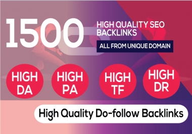 I can Build 1500 web 2.0 Backlinks,  all are from the unique website and manual work.