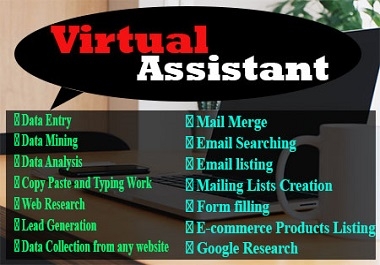 I will be your perfect personal Virtual Assistant for data entry,  lead generation,  web research