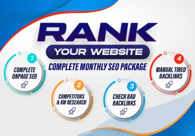 I will Boost Your Ranking Toward First Page With Complete SEO Service