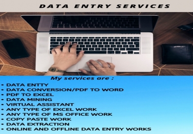 I will do any type of Data Entry / Copy Paste work
