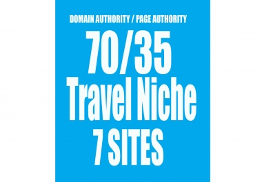 I will give you 7 Permanent Backlinks on Homepage TRAVEL Niche