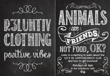 I will design amazing chalkboard menu for you