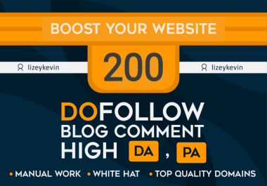 i will do 200 link High Da PA low OBL blogcomment Backlink 100 percent manual work