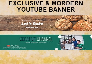 I will design exclusive,  unique and mordern youtube banner with youtube thumbnail.