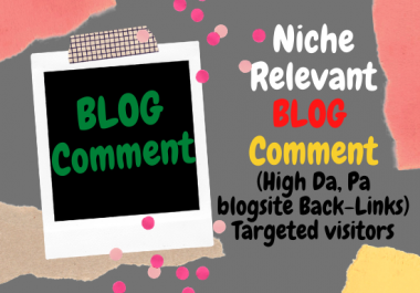 Guaranteed 50+ high authority niche relevant blog comments back-links