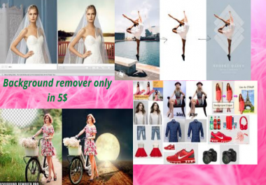 I will remove background from pictures or images only in 24hours