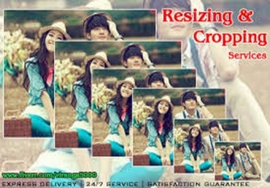 I will crop photos and resize images only in 24hours