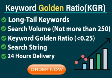 I will do best kgr keyword research that will rank fast