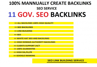 11 High quality Gov. backinks and google ranking