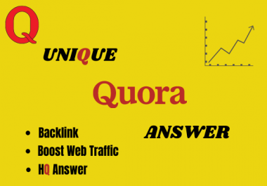 I will provide 50 HQ Quora answer with website promotion.