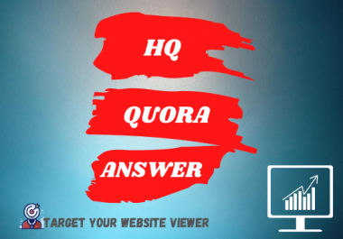 Promote your website 20 high quality Quora Answer with website backlink