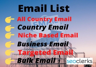 I will provide a list of 1000 country emails for your business