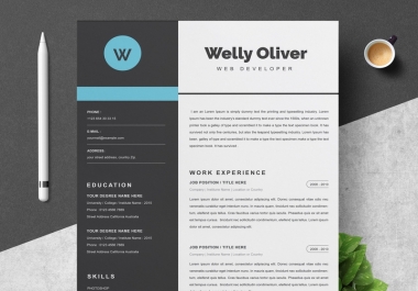I will design,  edit and write professional resume,  cv,  cover letter