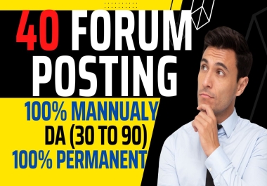 Get 40 Manual Forums Posting Backlinks increase your website ranking