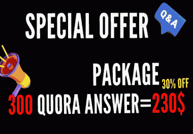 Niche Relevant Monthly Quora Answers Package To Promote Your Website