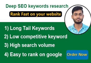I will do deep Keyword Research For Your Niche & competitor analysis