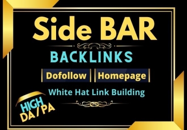 Build 10 Sidebar & footer Homepage PBN backlinks DA or DR 70-50 Sites For 3 Months Guaranteed