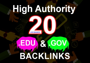 I will do 20 high DA PA backlinks safe seo link building. EDU and. gov domain