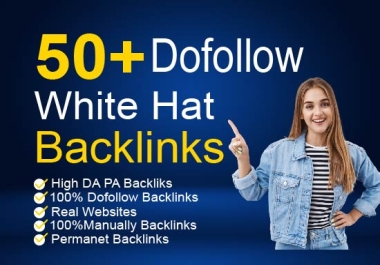 i will do 100 high quality white hat dofollow home page SEO backlinks DA 50+ sites link building