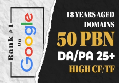 50 High DA/PA PBN Backlinks To Rank 1 Fast