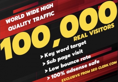 send 100,000 super worldwide keyword target traffic