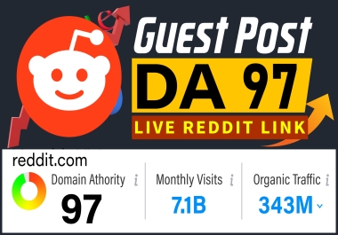 Write and Publish 1 SUPERSTRONG High-Quality Backlinks From Reddit DA97