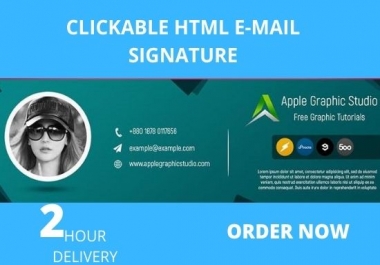 I will create Awesome Clickable HTML signature for your e-mail client