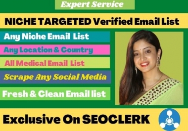 I Will Provide 2k Niches Targeted Valid Email List