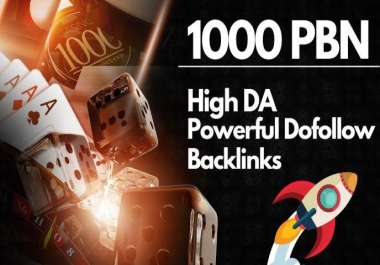 Get 1000 Thailand, indonesia, Casino, Gambling, Poker, Slots High DA 55+ pbn Backlinks with google rank