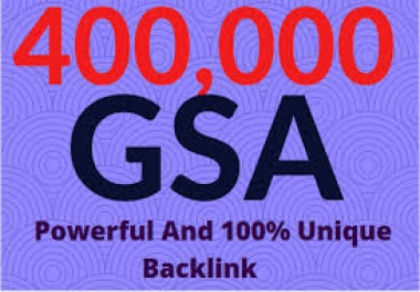 I will build 400,000 gsa dofollow backlinks for boost ranking