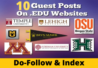 10 Premium edu guest post from top 10 university sites